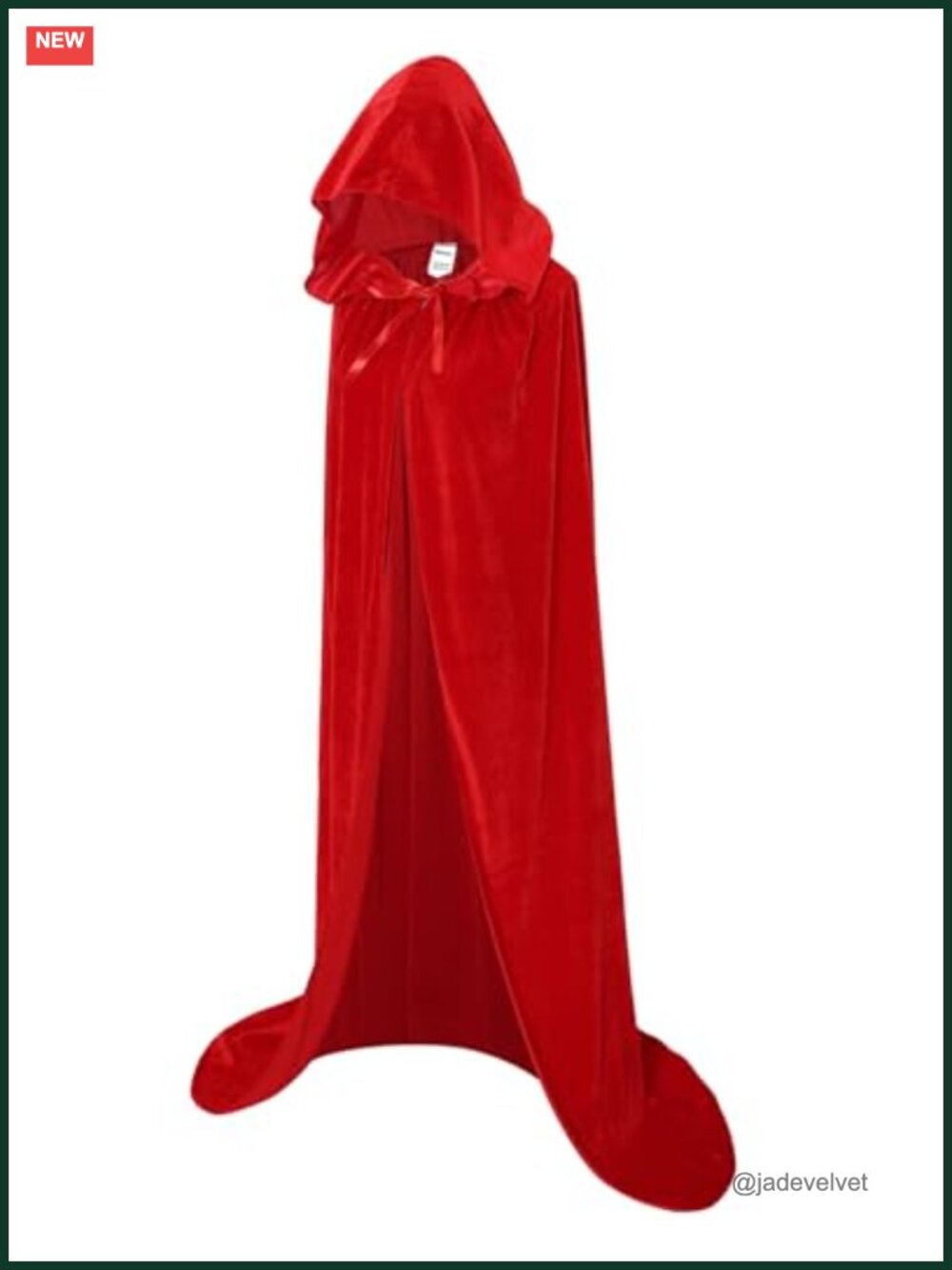 Unisex Full Length Hooded Robe Cloak Velvet Cosplay Costume Gothic Halloween